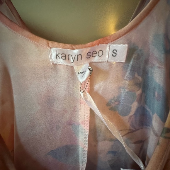 Karyn Seo handmade embroidered Floral Sleeveless Maxi Dress - Picture 3 of 6